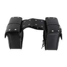 Motorcyclesitzsack aus PU-Leder Seitentaschen 260x100x240 mm Schwarz
