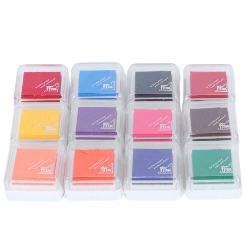 12Pcs Craft Ink Pad Stamp Single Metallic 11 1