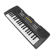 Portable 37-Key Electronic Kids Keyboard Piano, Black, 42.8x16.2x4.5cm