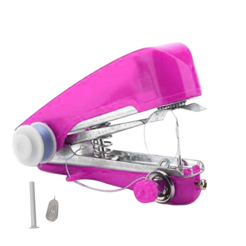 Rosa Mini-Handnähmaschine - Tragbar 1