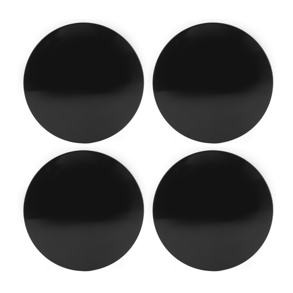 4X 57Mm Carbon Fiber Look Wheel Centre Hub Covers With Sturdy Clamps 8101331616709