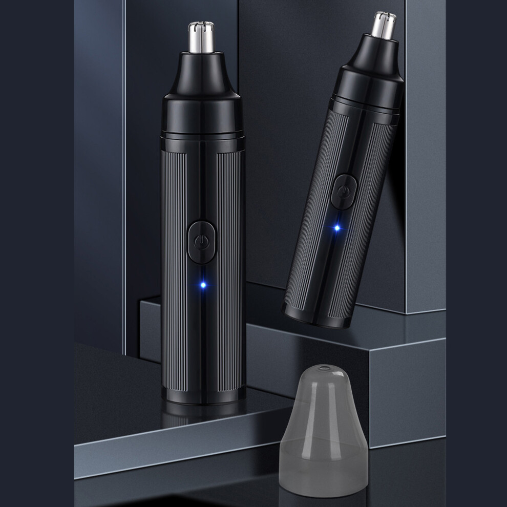 Rechargeable Portable Electric Nose Hair Trimmer for Men & Women, 500mAh, Black