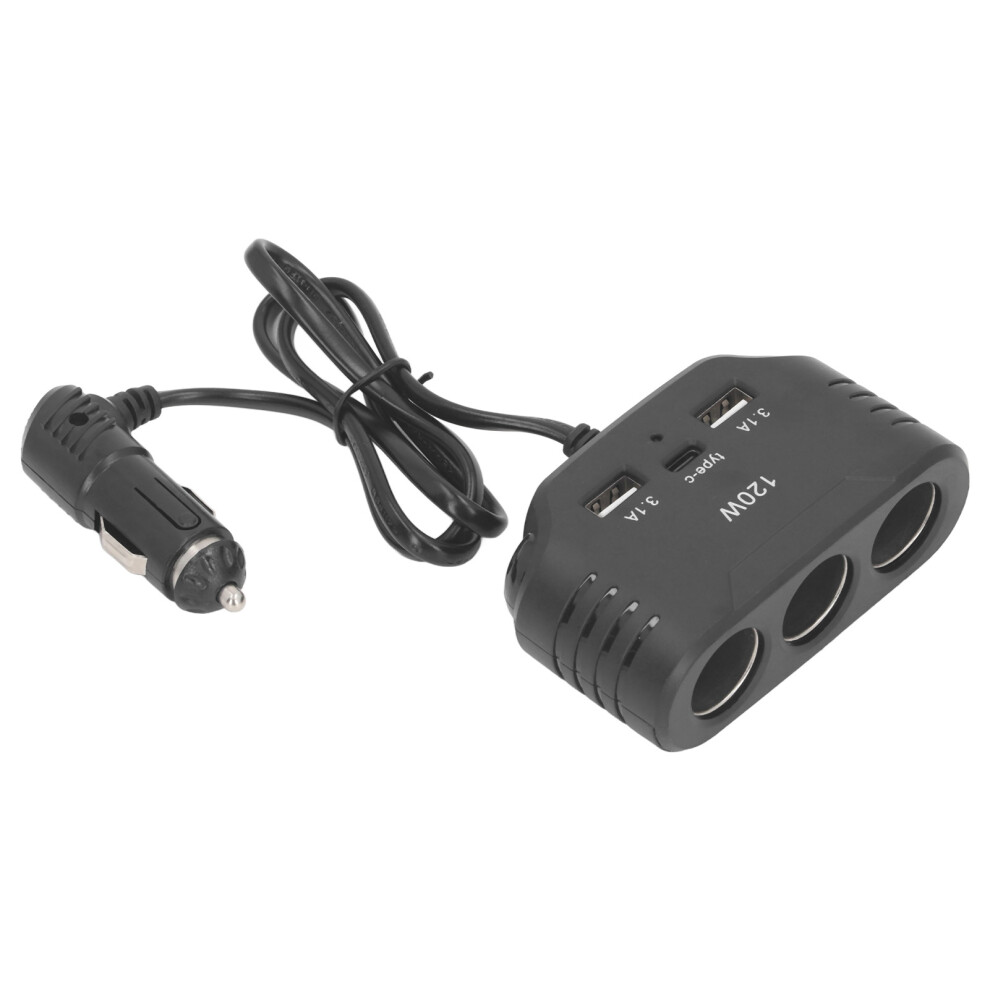 12V/24V Car Cigarette Lighter Power Converter With Usb+C Port, 120W 7631331618508