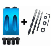 15 Degree Angle Oblique Hole Locator Blue Aluminum Alloy Drill Group Hole Locator