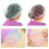 6 Pieces Waterproof Plastic Shower Cap,elastic Reusable Bathing Hair Cap 3