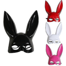 (Matte black) Bunny Mask Bunny Girl Party Bar Costumes Accessories 18*38cm Jd4