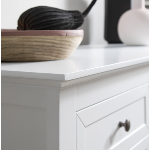 Noa and Nani Karlstad Bedside Table with 2 Drawers in Classic White 1