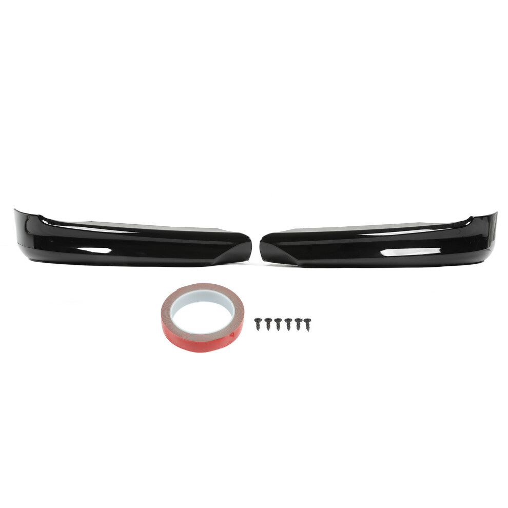 1 Pair Front Bumper Spoiler Lip Aerodynamic Smooth Black 9121376078705
