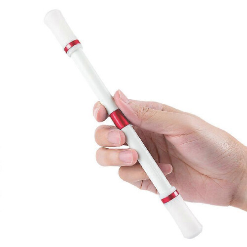 (White) Pen Spinner Exercise Flexible Fingers Professional Rubber Black Samurai Spinning Pen (1set (4pcs)) 2