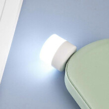 1pc Usb Plug Lamp Computer Mobile Power Charging Small Book Lamps Led Eye Protection Reading Light Small Round Night Lights