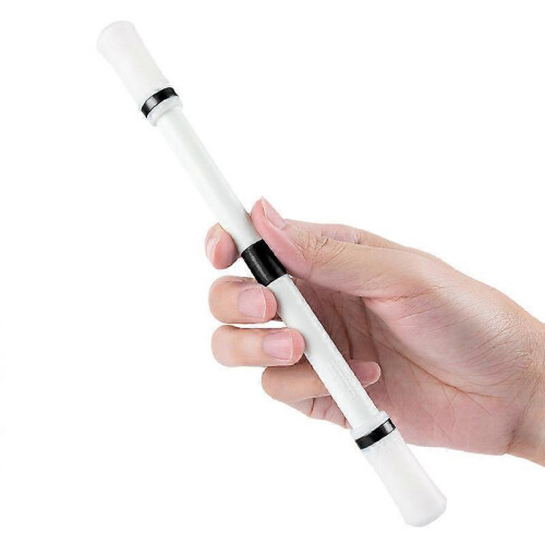 (White) Pen Spinner Exercise Flexible Fingers Professional Rubber Black Samurai Spinning Pen (1set (4pcs)) 1