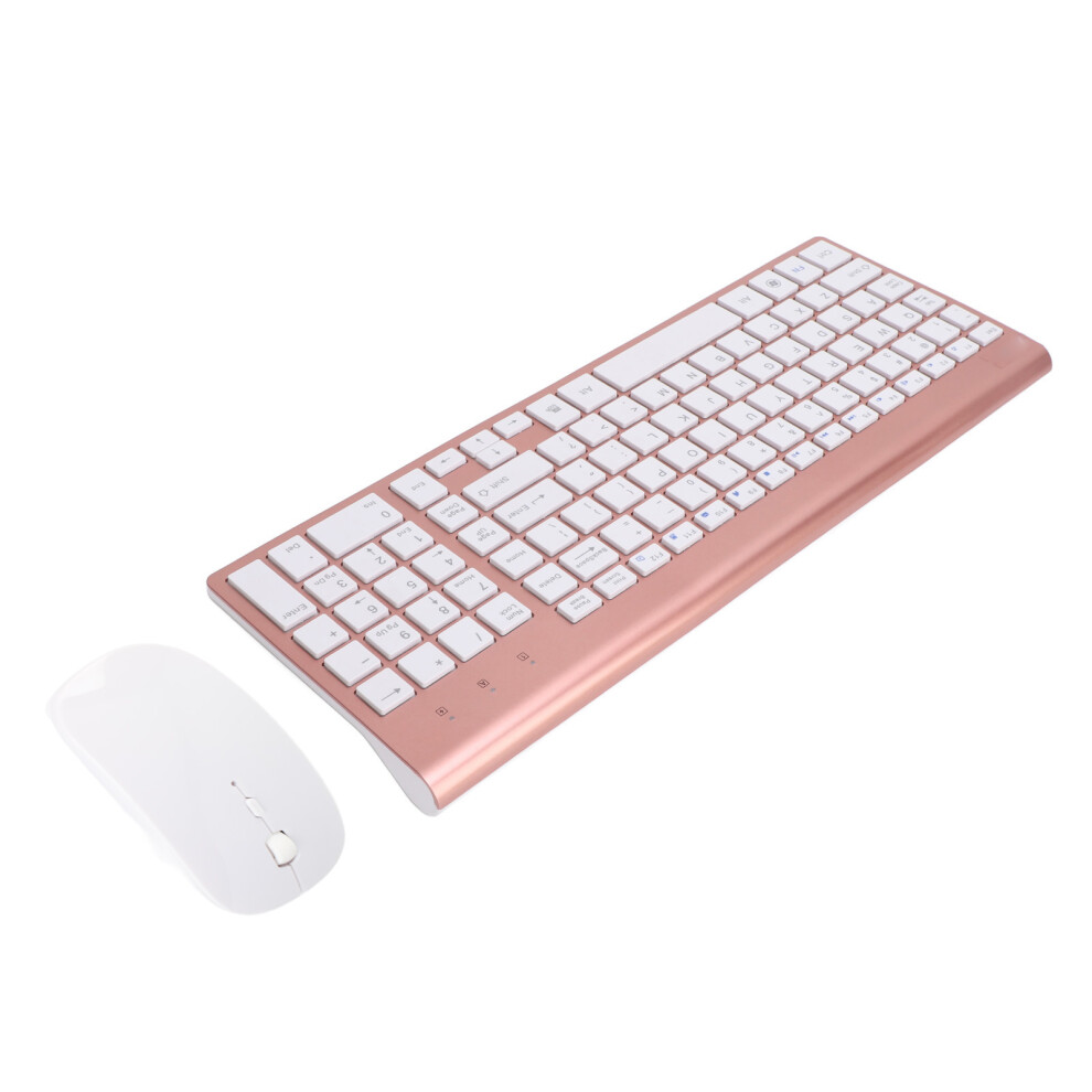 Rose 2.4G Wireless Keyboard Mouse Combo With 10M Range Usb Gold 9451331623467