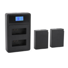 2300mAh Kamerabatterie mit Ladegerät für KISSX50/X70