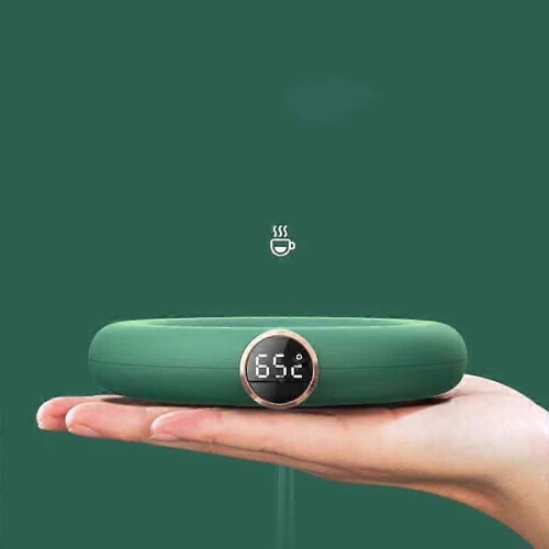 (green) Portable Usb Coffee Mug Warmer Electric Beverage Heating Pad With Three Temperature Settings Auto Shut Off Function 1