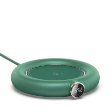 (green) Portable Usb Coffee Mug Warmer Electric Beverage Heating Pad With Three Temperature Settings Auto Shut Off Function