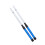 Durable ABS Nylon Jazz Drumstick Brushes - 1 Pair in Blue White 8