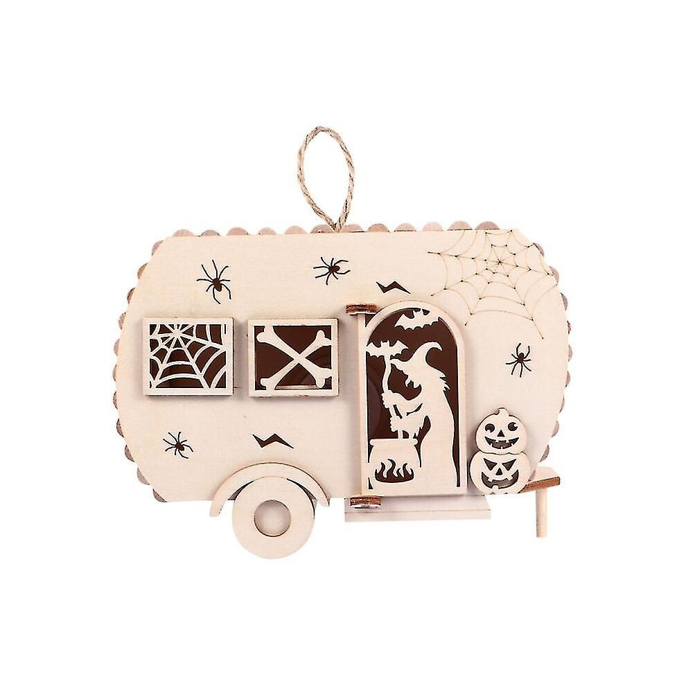 1 veilleuse en bois pour décoration d'Halloween