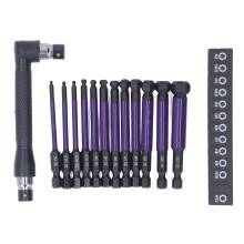 13PCS 1/4 S2 Alloy Steel Hex Ball End Bit Set for Screwdrivers