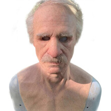 Old Man Mask Halloween Masks Realistic Latex Headwear Cosplay Elder Mask Halloween Party Props B, One