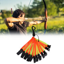 12PCS High Visibility PVC Trail Markers with Clips, Reflective Tree Tacks, Yellow/Orange