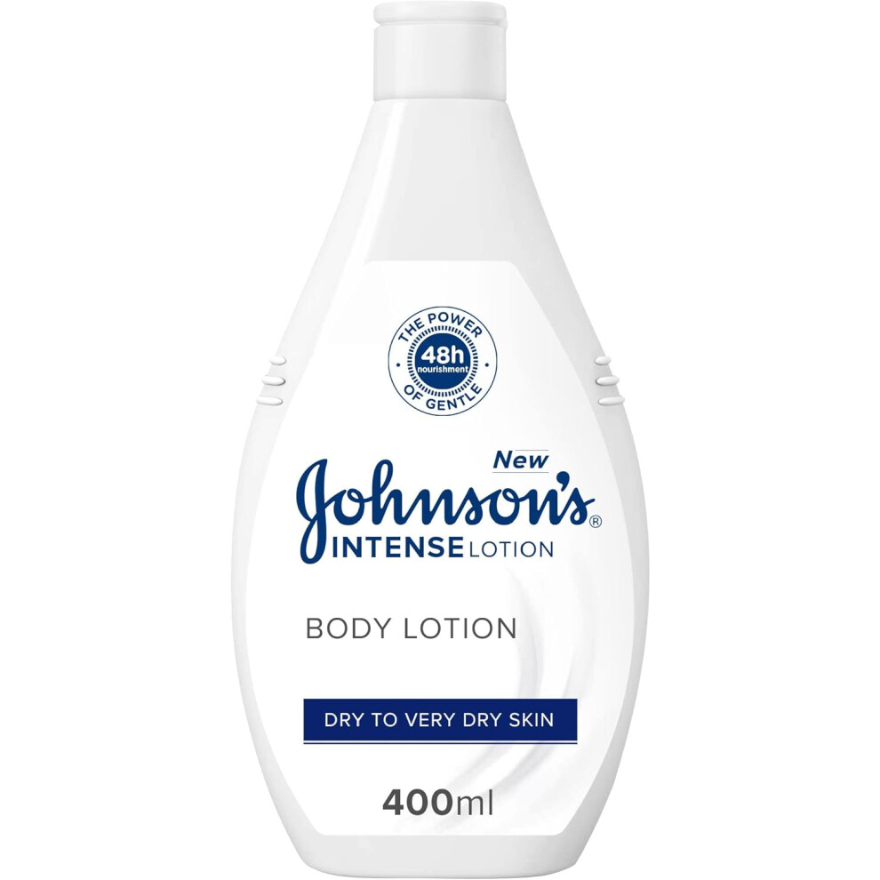 Johnson's Intense Body Lotion, Dry To Very Dry Skin, Intense Nourishment, hydrates and nourishes skin, leaving it beautifully soft, smooth 400ml