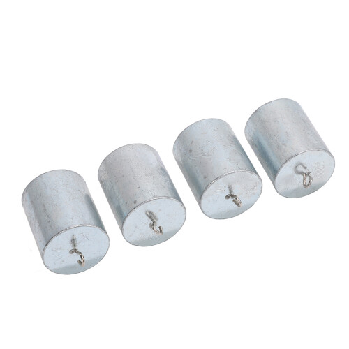 Ensemble de 4 pièces de 200 g en acier chromé