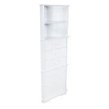 Storage Cabinet corner unit with 2 open Shelves 1 Door and 3 Drawers