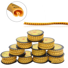 10 Stück PVC-Kabelkennzeichnungsdraht, klare Markierungen 0–9, 2,5 m