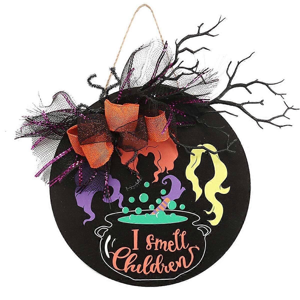2 Décorations Porte Halloween En Bois – Citrouille & Fantômes | Déco Murale Festive Automne - 12