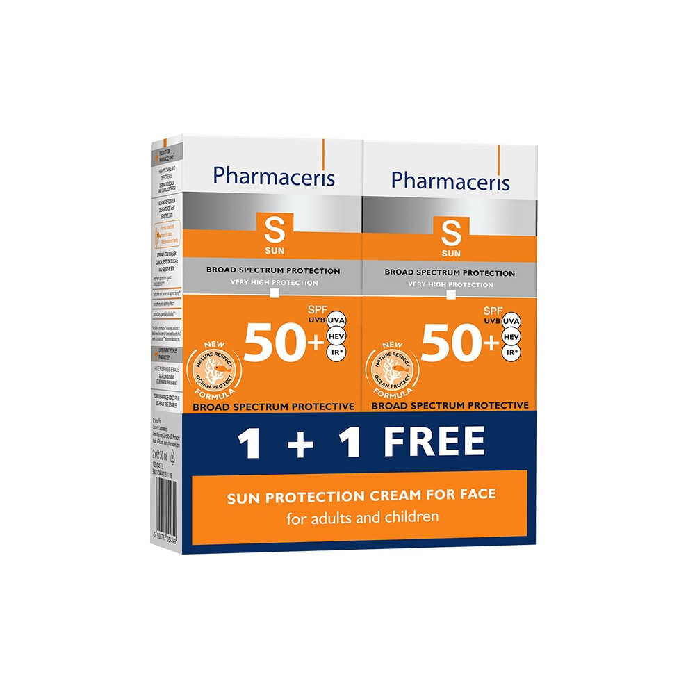 Cream Pharmaceris Sun Protection Adult & Child (Spf50+) |Prevents Sunburn, Irritation & Long-Term Damage Bogo Pack