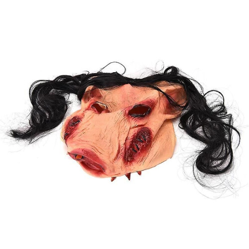 Halloween Mask Latex Pig Head Cap 2