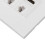 Piastra a parete Cat6 HD Interfaccia Multimediale 4P Bianco 10