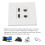 Piastra a parete Cat6 HD Interfaccia Multimediale 4P Bianco 5