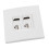 Piastra a parete Cat6 HD Interfaccia Multimediale 4P Bianco 7