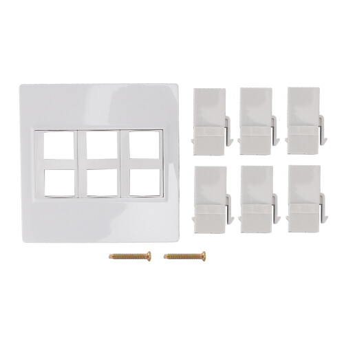 Piastra murale USB 3.0 a 6 porte 5 Gbps, 86x86mm, ABS 2