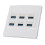 Piastra murale USB 3.0 a 6 porte 5 Gbps, 86x86mm, ABS 15
