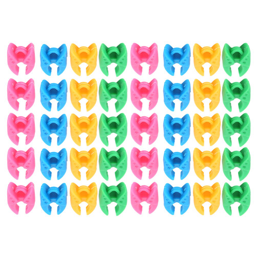 40Pcs Spool Fixing Clip Silicone Colorful Bobbins 2