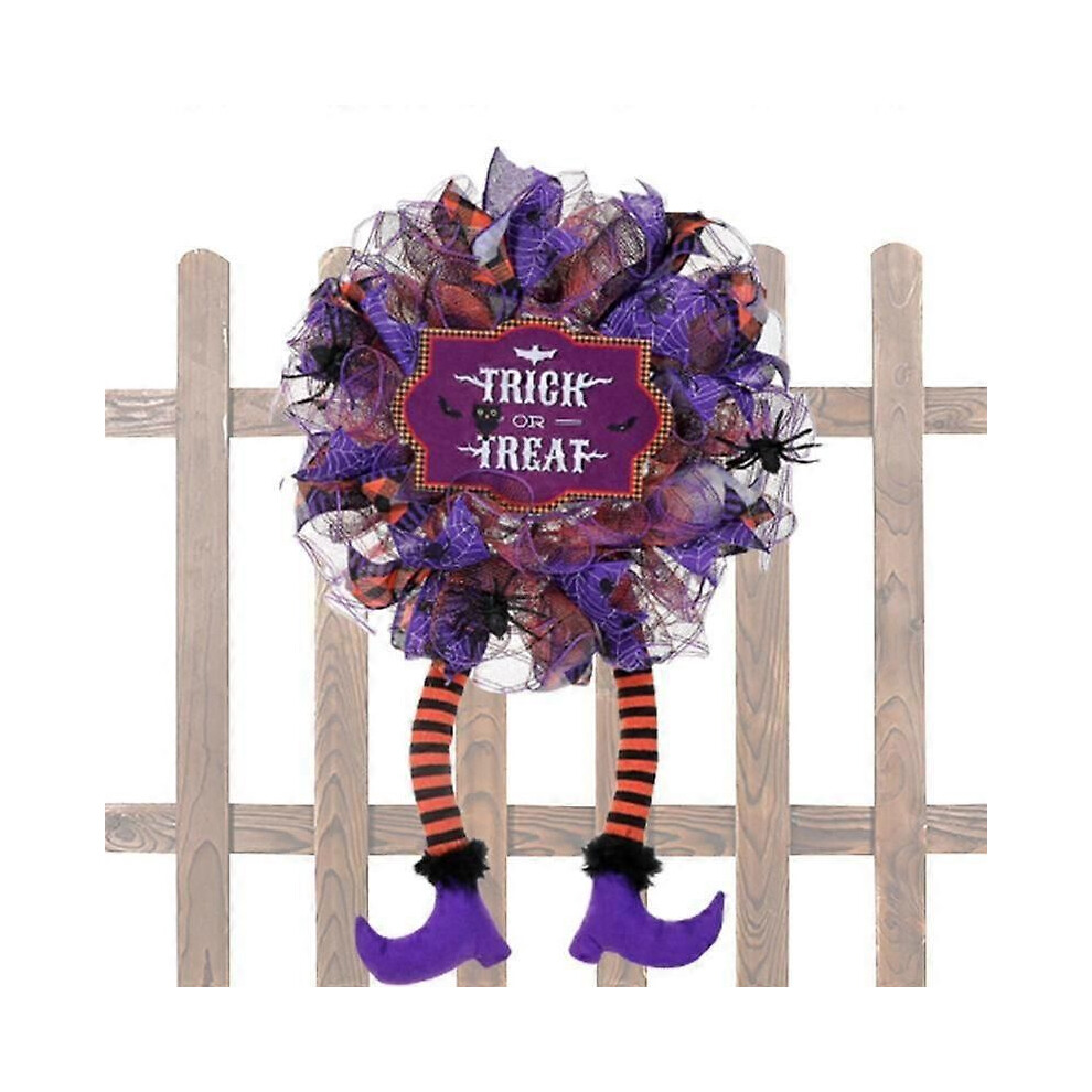 Couronnes de porte d'Halloween, couronnes murales effrayantes avec de longues jambes, accessoires de