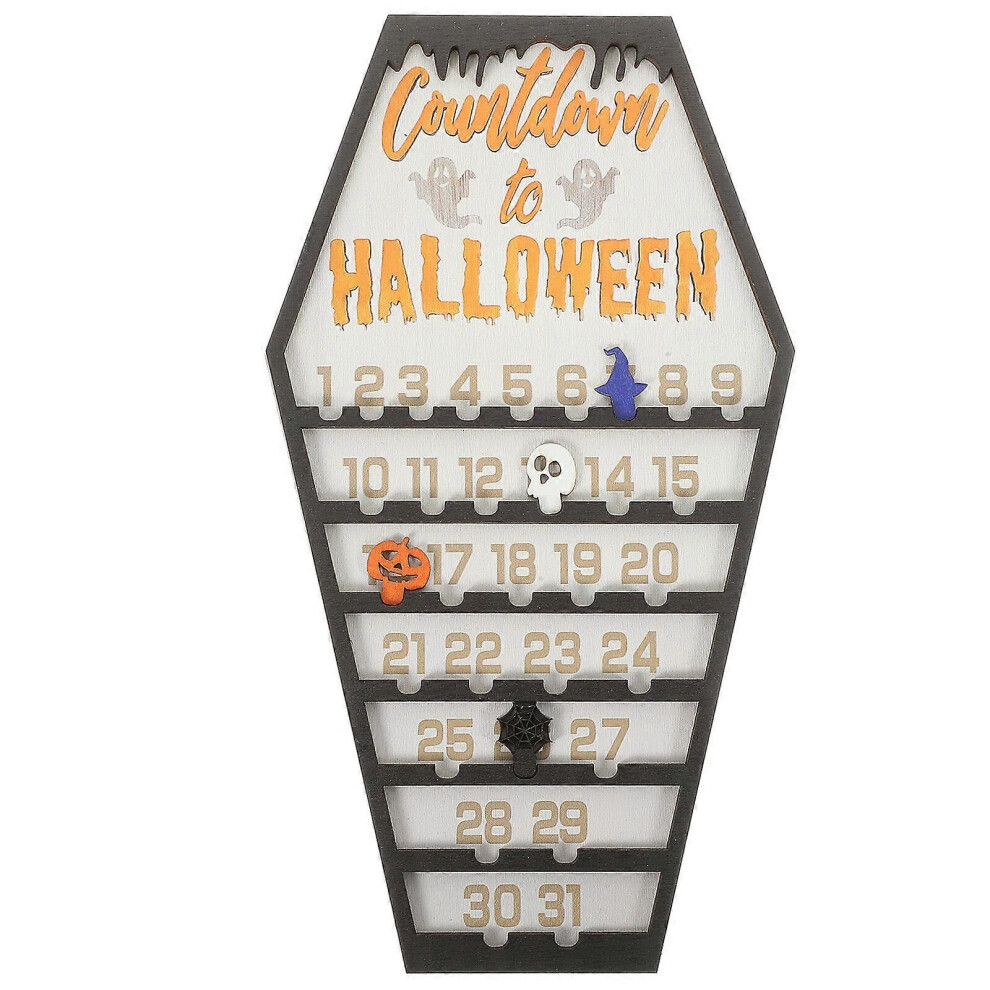 Calendario Del Conto Alla Rovescia Di Halloween Calendario Dell'avvento Di Halloween In Legno 3D Calendario