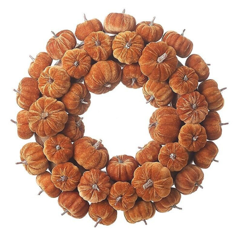 Il cielo manda una ghirlanda rustica di zucca marrone per Halloween