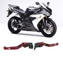 Palancas de embrague plegables de aluminio 6061 rojas YZF R1/R6S