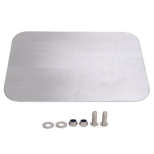 Placa de matrícula de aluminio para motocicleta de 2,5 mm plateada 2