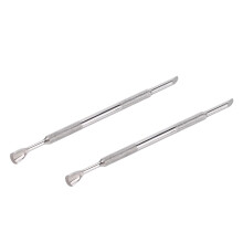 2-teiliges Edelstahl-Kutikula-Pusher-Set Nagelpolierer