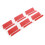 6pcs Car Wheel Rim Decals Decorative PET Red 7x5cm 3