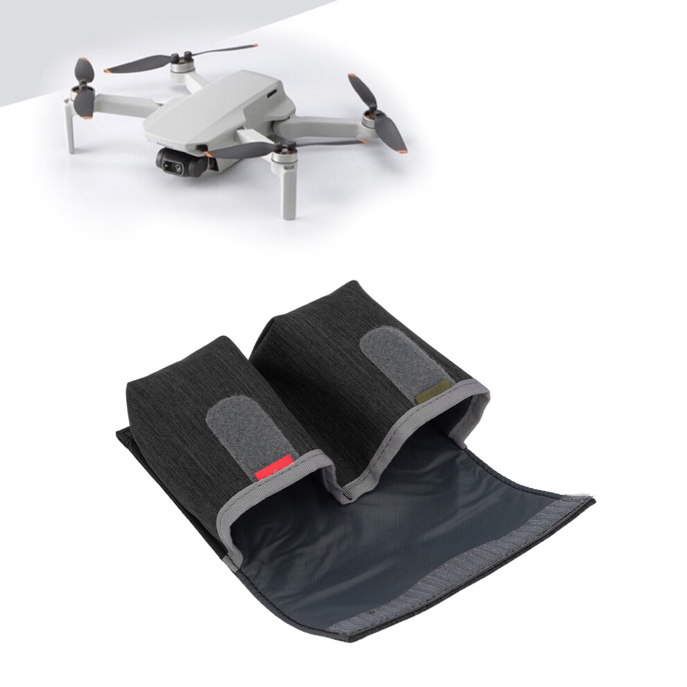 Drone Battery Holder With 2 Pockets Portable Camera Battery Storage Cover Black 6931331649535