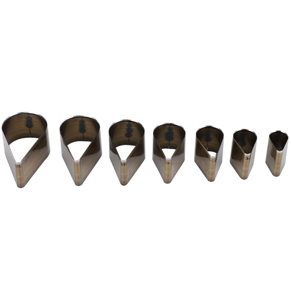 7Pcs Leather Punching Tools Drop Shape Diy Hole 9121376083860
