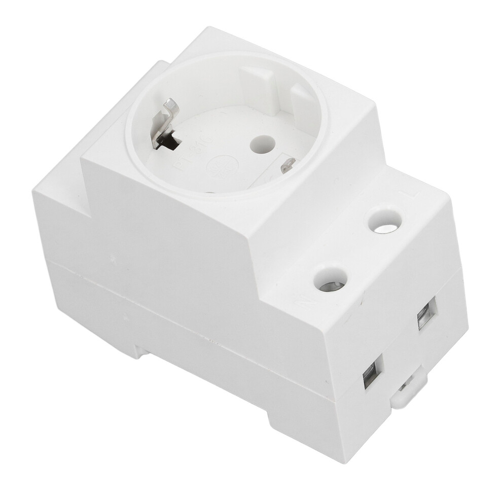 Din Rail Socket Ac250v 10 16A - Fireproof Nylon For Distribution Panels 9461331653852