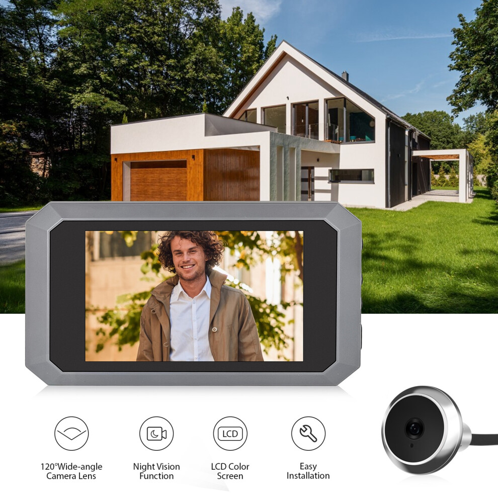 3.97-Inch Digital Peephole Viewer 2Mp Lcd Door Camera 120 Infrared 1080P 6911331653084