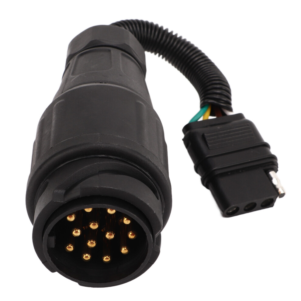 Trailer Plug Adapter 13 Way Round To 4 Way Flat 9121376085147
