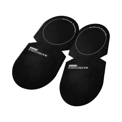 2 Stück Vinyl-Schallplatten-Clip-Mitt 18  9  0,2 cm Schwarz 2